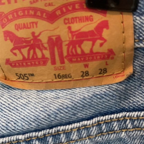 Levis 505 Junior Size 16 Regular W28 L28 Straight Leg - Picture 8 of 15